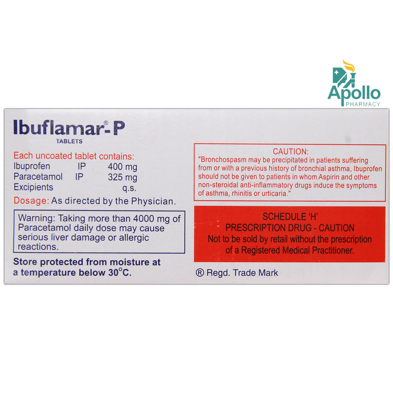Ibuflamar P Tablet 15's, Pack of 15 TABLETS Ibuflamar P Tablet 15's, Pack of 15 TABLETS