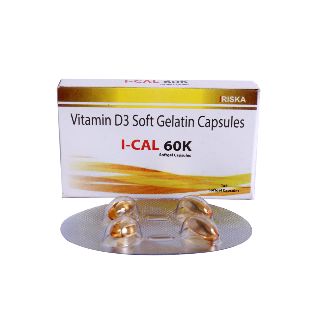 Ical 60K Softgel Capsule 4's, Pack of 4 Ical 60K Softgel Capsule 4's, Pack of 4