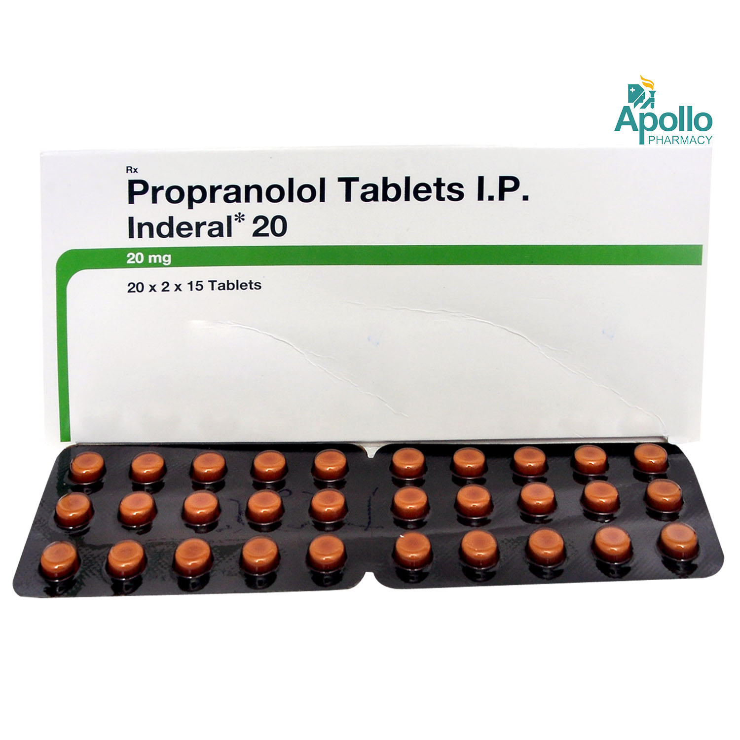 Inderal 20 Tablet 15's, Pack of 15 TABLETS Inderal 20 Tablet 15's, Pack of 15 TABLETS