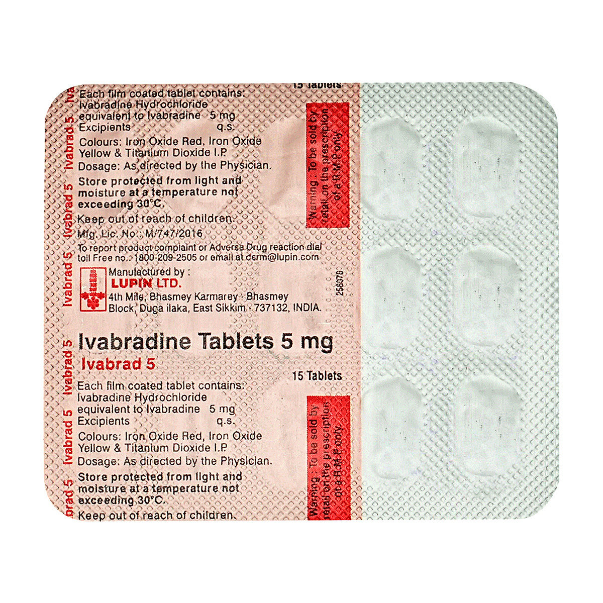 Ivabrad 5 Tablet 15's, Pack of 15 TABLETS Ivabrad 5 Tablet 15's, Pack of 15 TABLETS