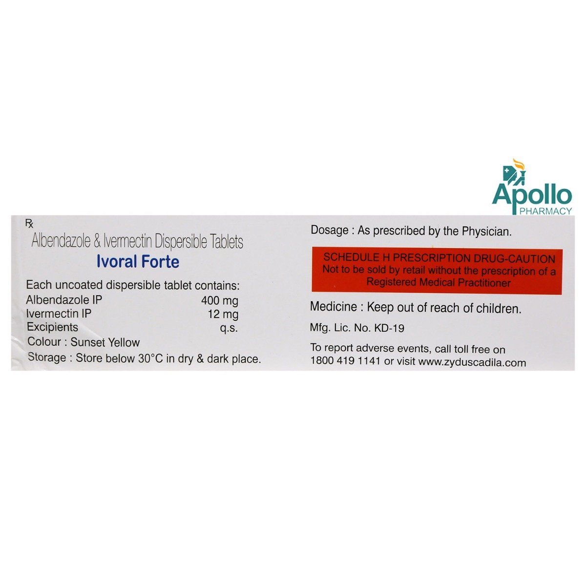 Ivoral Forte Tablet 1's, Pack of 1 TABLET Ivoral Forte Tablet 1's, Pack of 1 TABLET