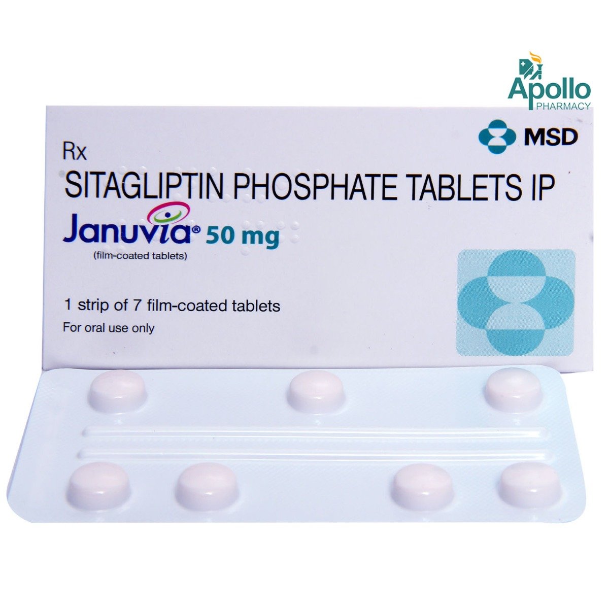 Januvia 50 mg Tablet 7's, Pack of 7 TabletS Januvia 50 mg Tablet 7's, Pack of 7 TabletS