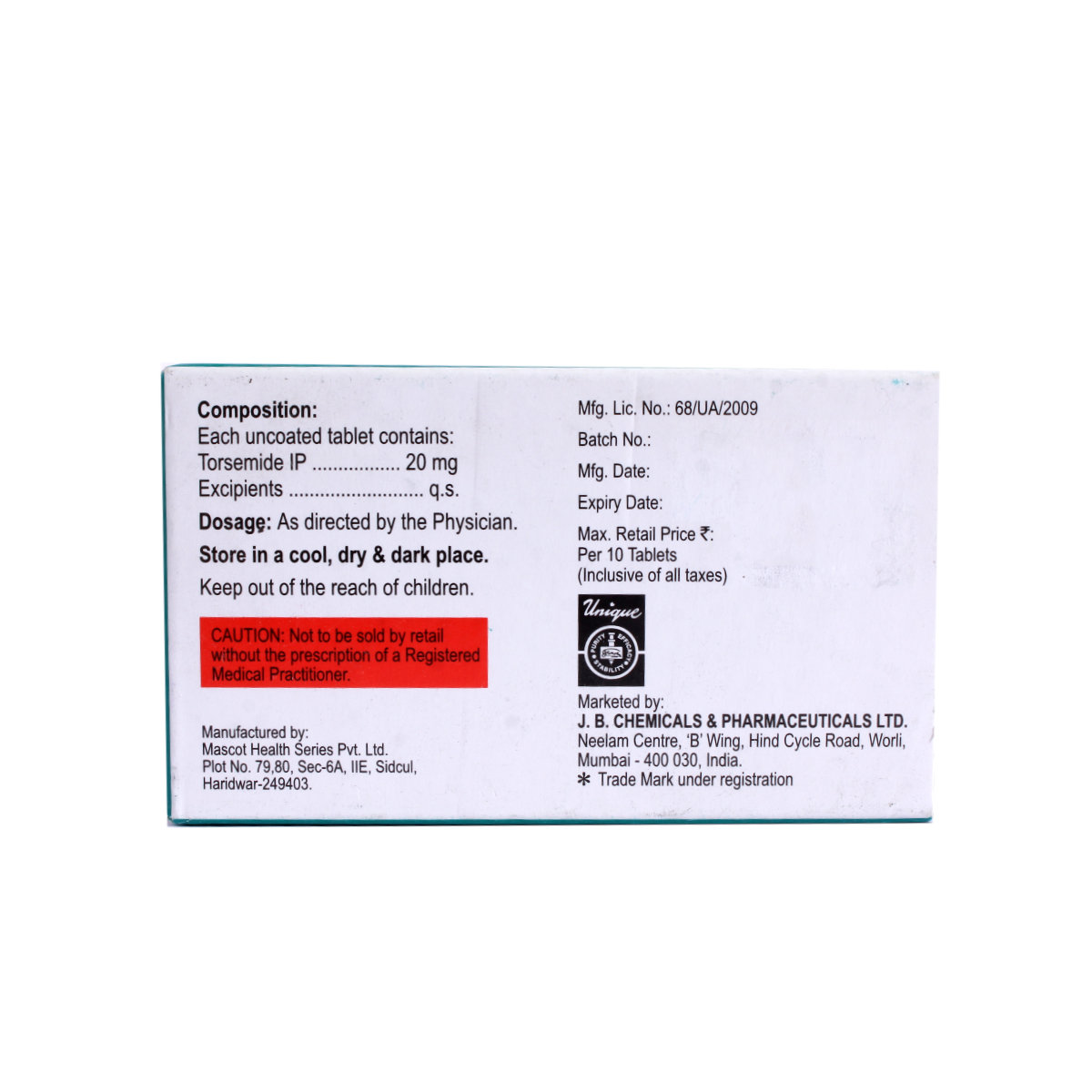 Jbtor 20 Tablet 10's, Pack of 10 TABLETS Jbtor 20 Tablet 10's, Pack of 10 TABLETS