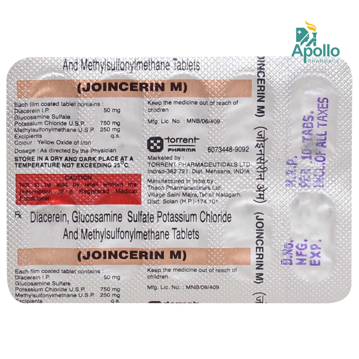 Joincerin M Tablet 10's, Pack of 10 TABLETS Joincerin M Tablet 10's, Pack of 10 TABLETS