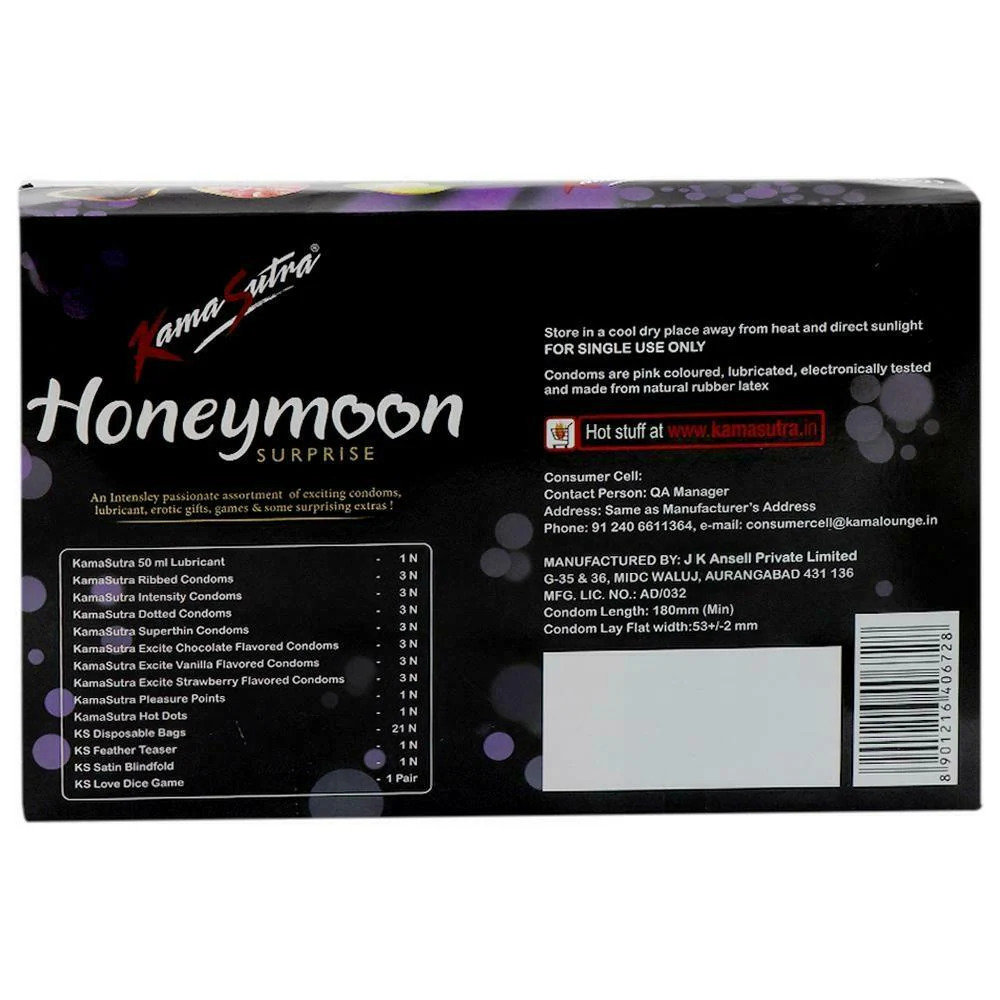 Kamasutra Honeymoon Surprise Gift Pack, 1 Count, Pack of 1 Kamasutra Honeymoon Surprise Gift Pack, 1 Count, Pack of 1