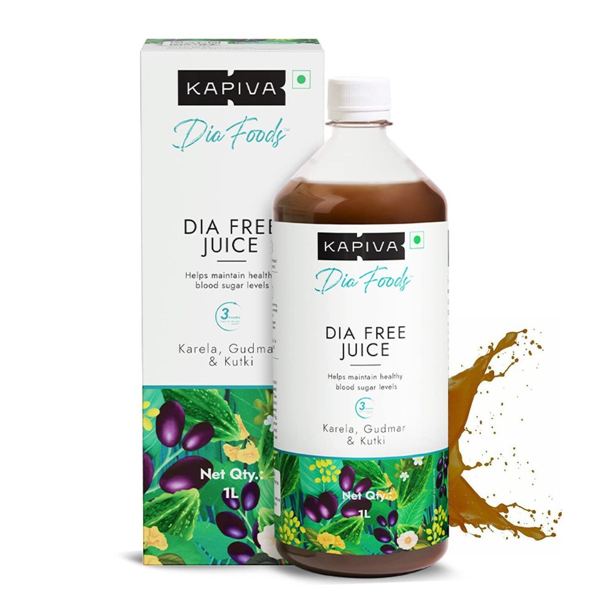 Kapiva Dia Free Juice for Diabetes Care, 1 Litre, Pack of 1 Kapiva Dia Free Juice for Diabetes Care, 1 Litre, Pack of 1