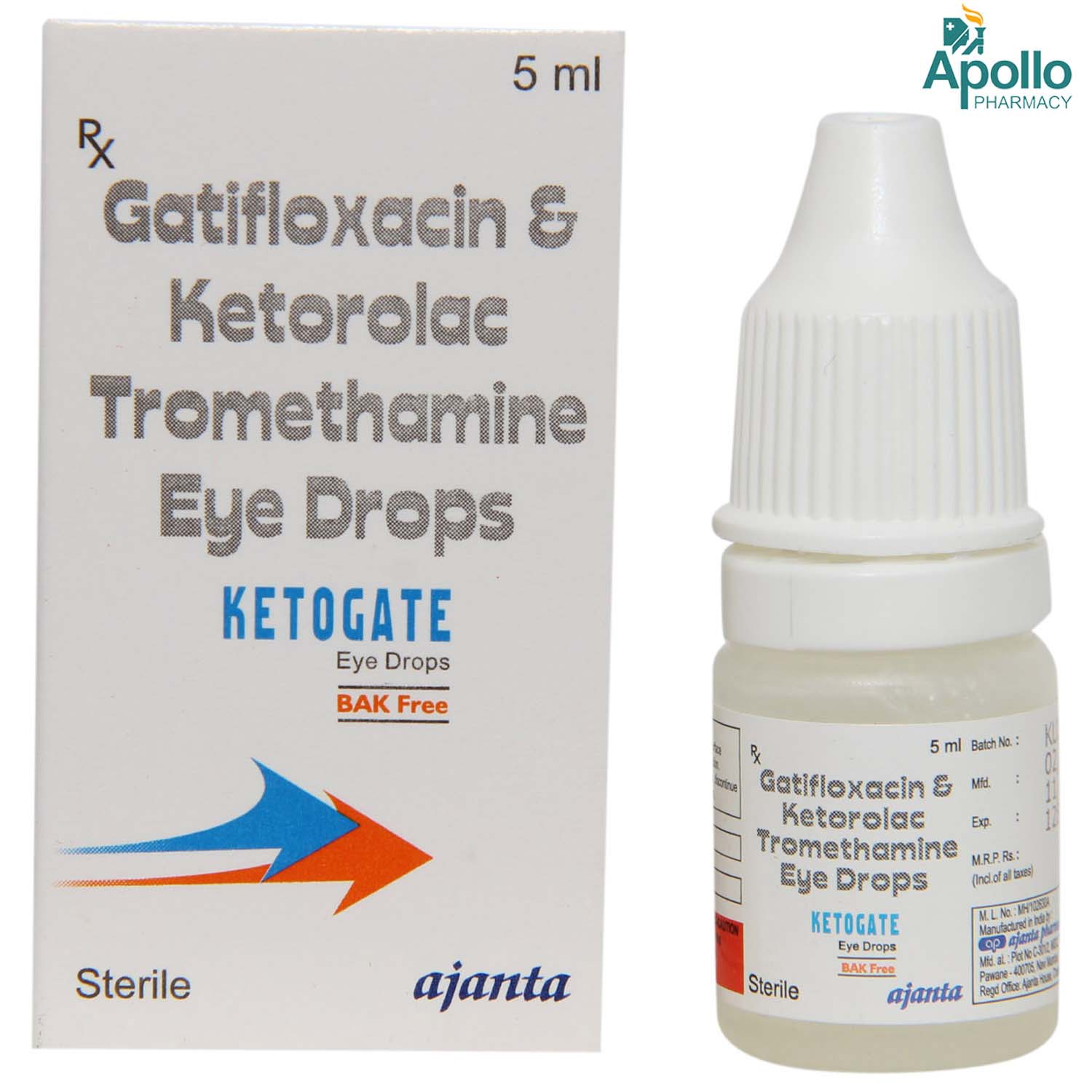 Ketogate Eye Drops 5 ml, Pack of 1 Eye Drops Ketogate Eye Drops 5 ml, Pack of 1 Eye Drops