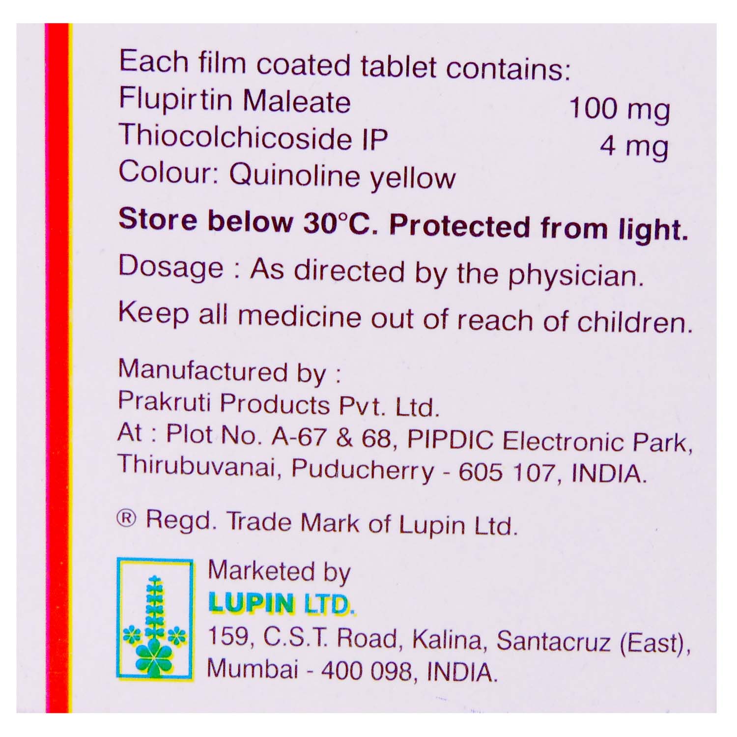 Ketoflam-T 4 Tablet 10's, Pack of 10 TABLETS Ketoflam-T 4 Tablet 10's, Pack of 10 TABLETS