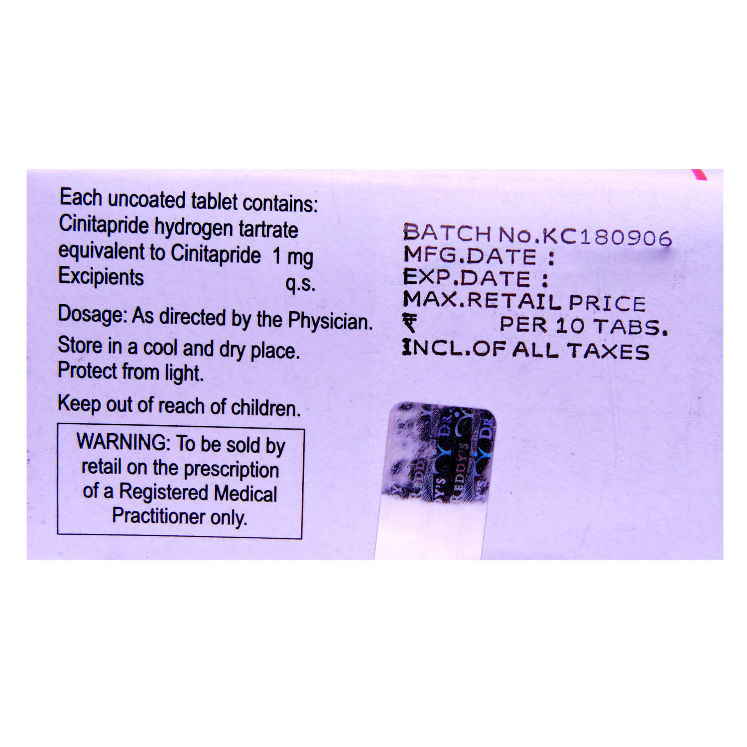 Kinpride Tablet 10's, Pack of 10 TABLETS Kinpride Tablet 10's, Pack of 10 TABLETS