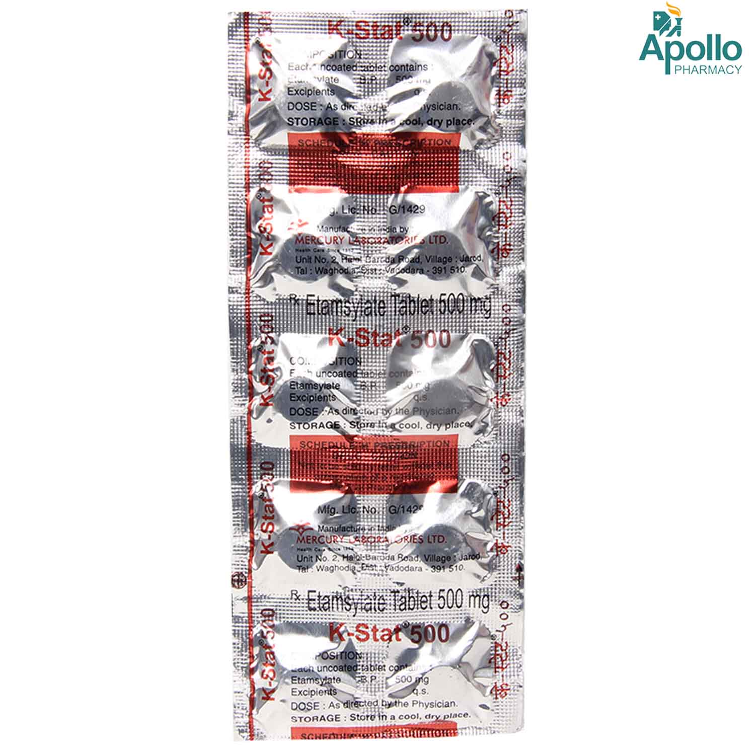 K-Stat 500 Tablet 10's, Pack of 10 TabletS K-Stat 500 Tablet 10's, Pack of 10 TabletS