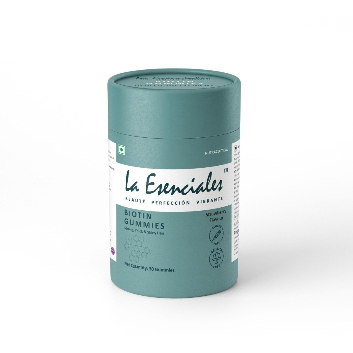 La Esenciales Biotin Strawberry Flavour Gummies 30's, Pack of 1 La Esenciales Biotin Strawberry Flavour Gummies 30's, Pack of 1