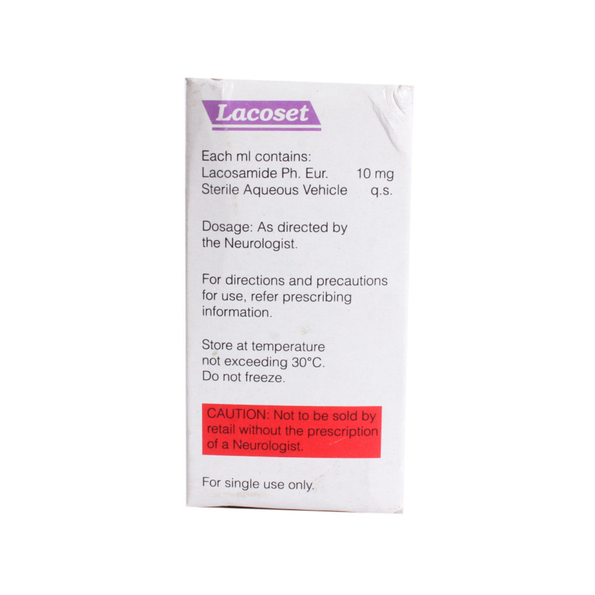 Lacoset 200 mg Injection 20 ml, Pack of 1 Injection Lacoset 200 mg Injection 20 ml, Pack of 1 Injection