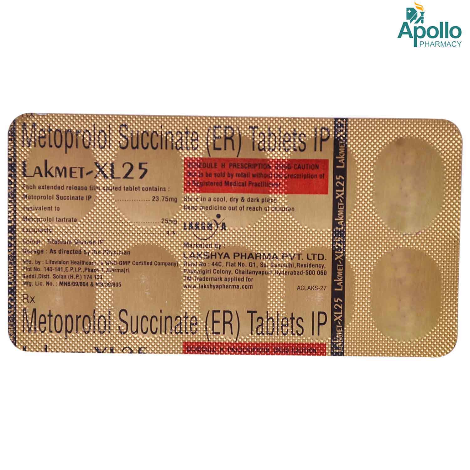 Lakmet-XL 25 Tablet 10's, Pack of 10 TABLETS Lakmet-XL 25 Tablet 10's, Pack of 10 TABLETS