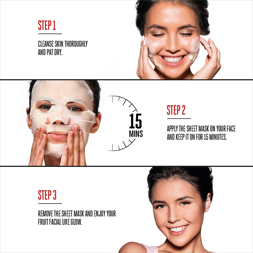 Lakme Blush & Glow Pomegranate Sheet Mask 25 ml | Fruit Facial Glow In 15 Mins, Pack of 1 Lakme Blush & Glow Pomegranate Sheet Mask 25 ml | Fruit Facial Glow In 15 Mins, Pack of 1