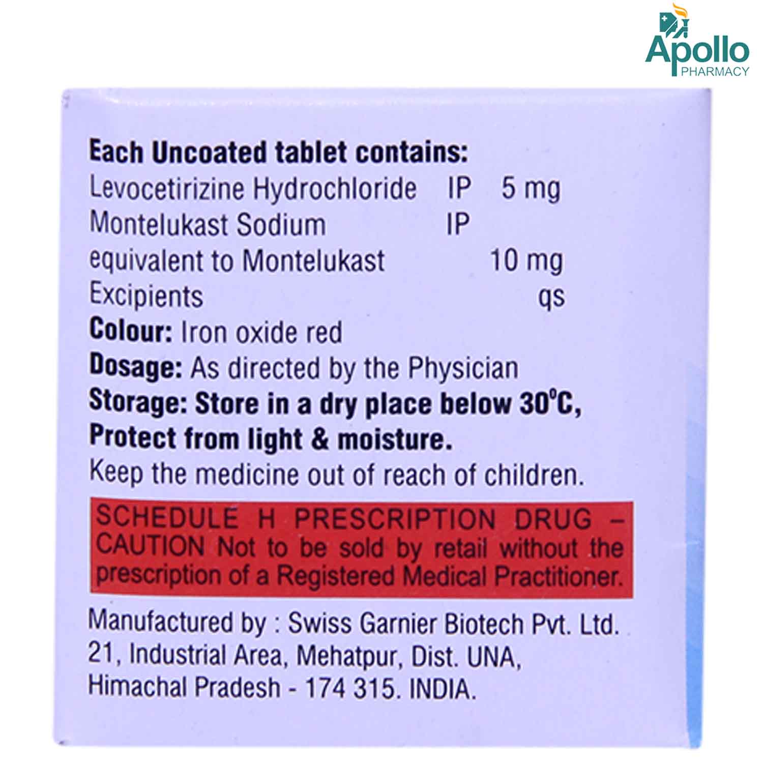 Levokast Tablet 10's, Pack of 10 TABLETS Levokast Tablet 10's, Pack of 10 TABLETS