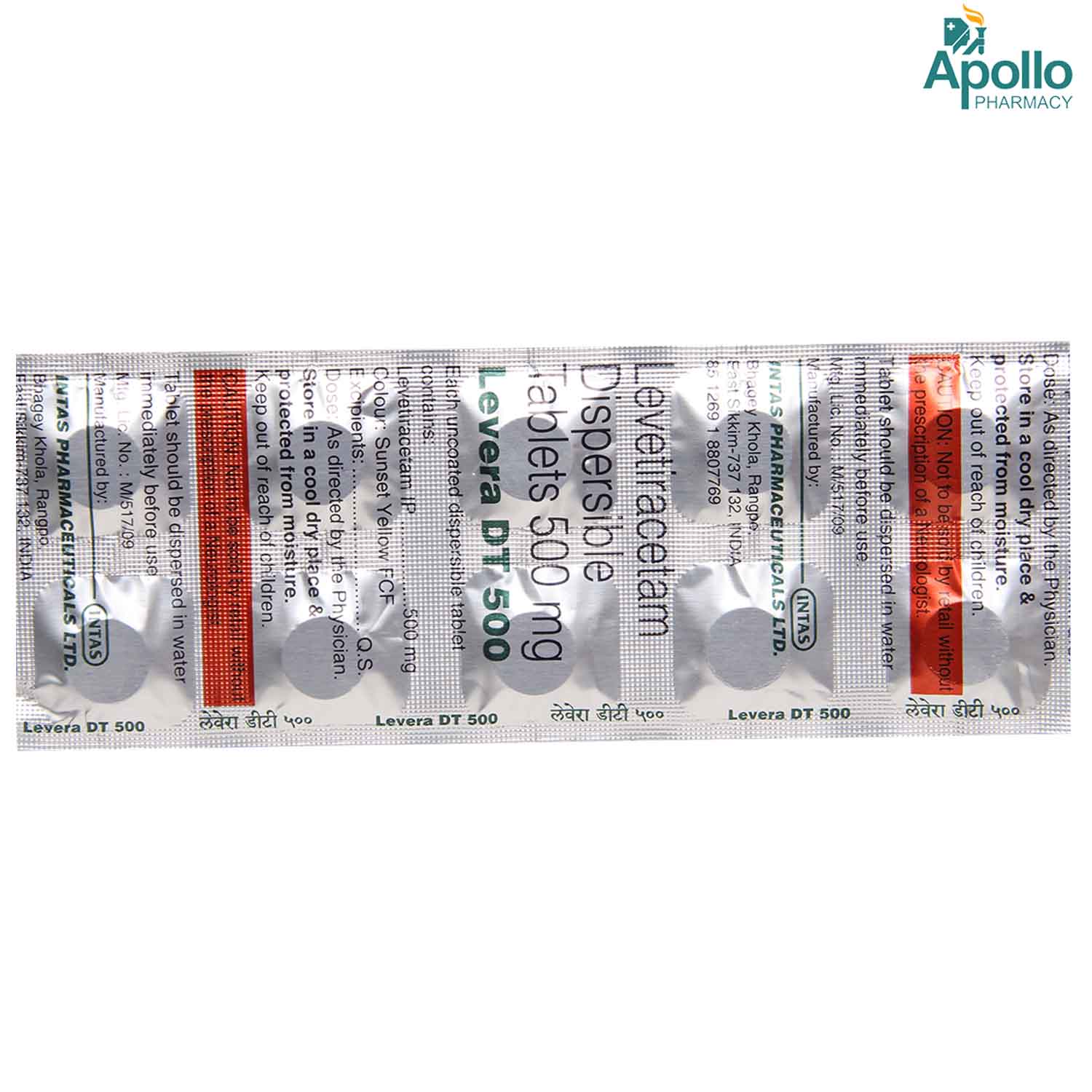 Levera DT 500 Tablet 10's, Pack of 10 TabletS Levera DT 500 Tablet 10's, Pack of 10 TabletS