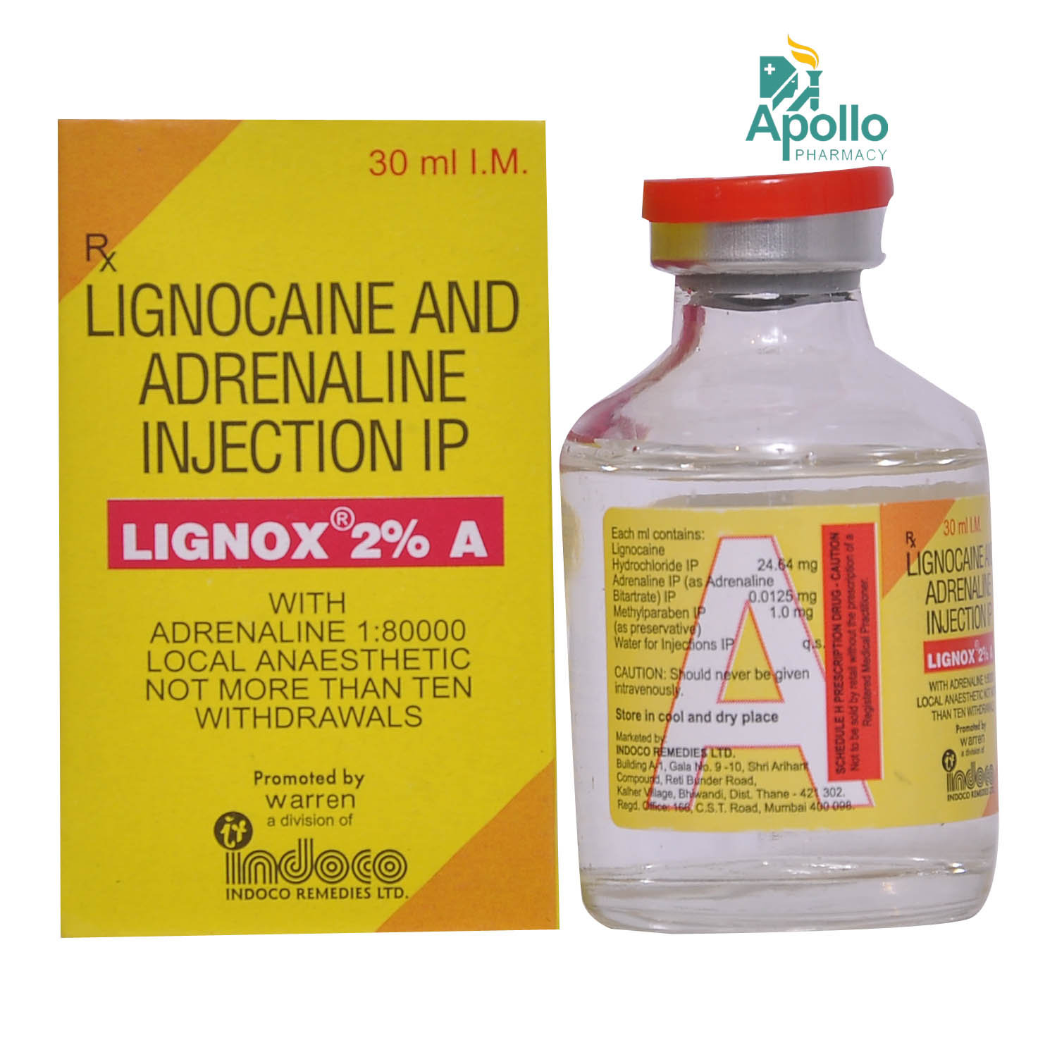 Lignox 2% A Injection 30 ml, Pack of 1 INJECTION Lignox 2% A Injection 30 ml, Pack of 1 INJECTION