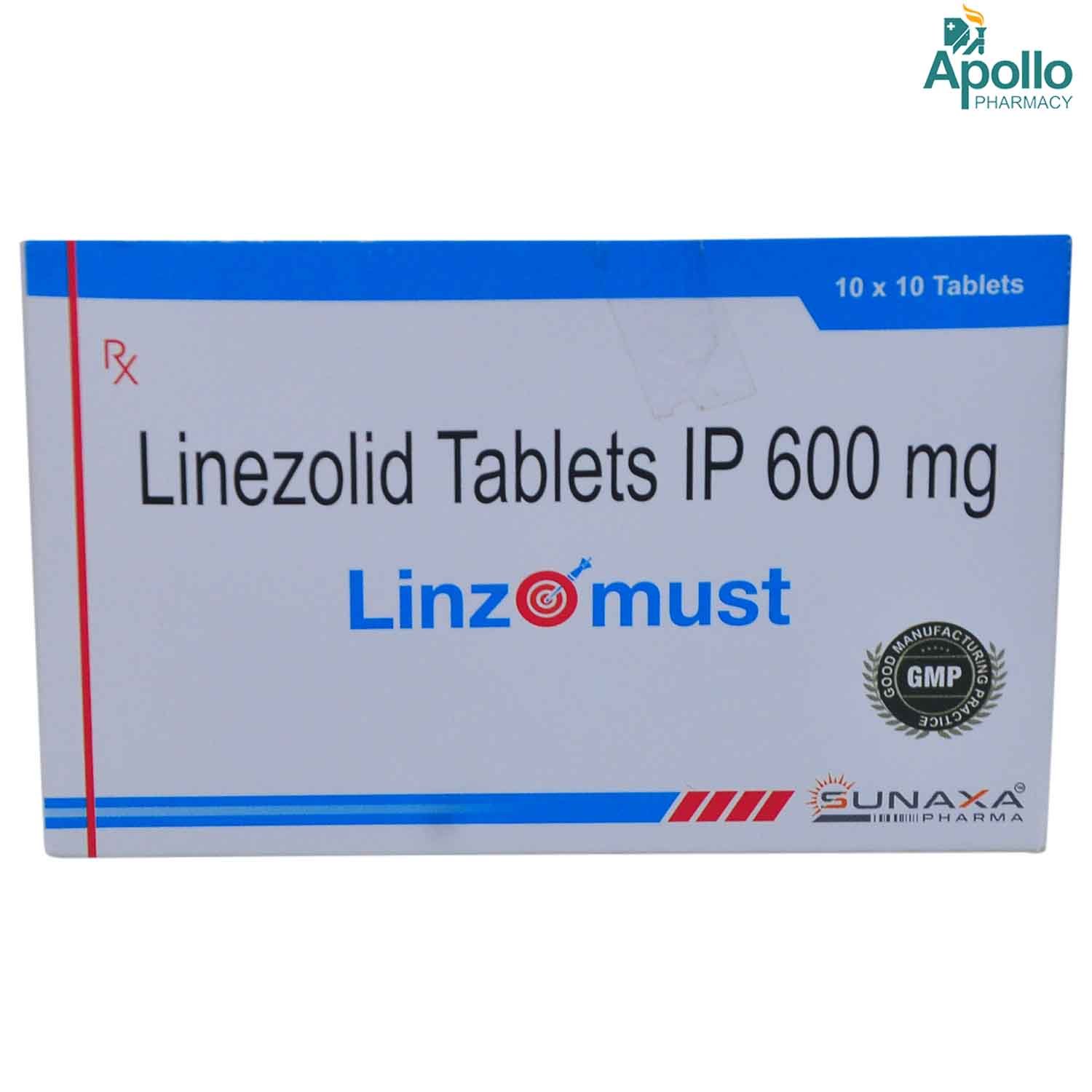 Linzomust 600 mg Tablet 10's, Pack of 10 TabletS Linzomust 600 mg Tablet 10's, Pack of 10 TabletS