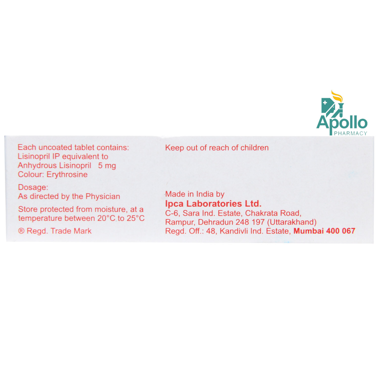 Lisoril-5 Tablet 10's, Pack of 10 TabletS Lisoril-5 Tablet 10's, Pack of 10 TabletS