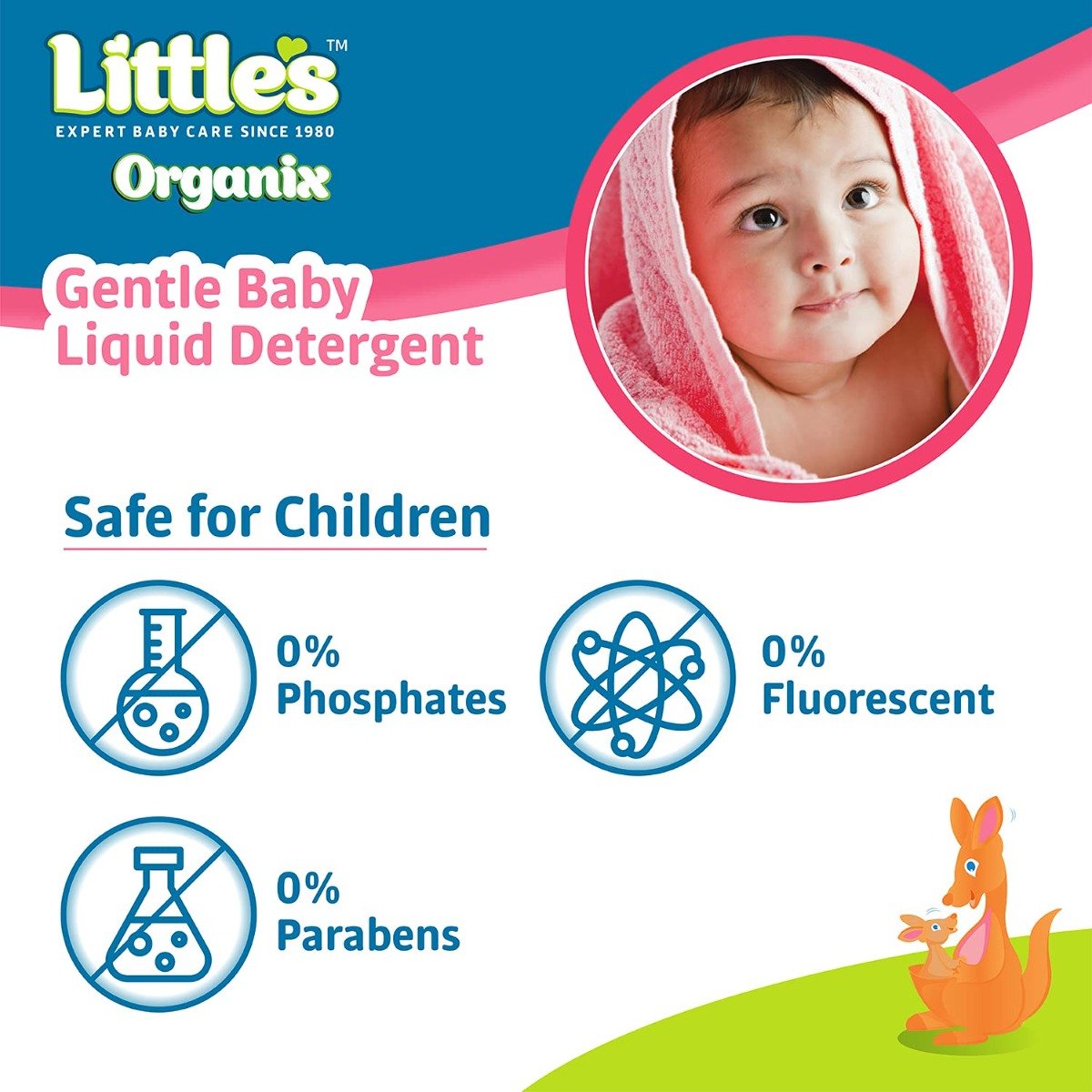 Little's Organix Gentle Baby Liquid Detergent, 1 Litre, Pack of 1 Little's Organix Gentle Baby Liquid Detergent, 1 Litre, Pack of 1