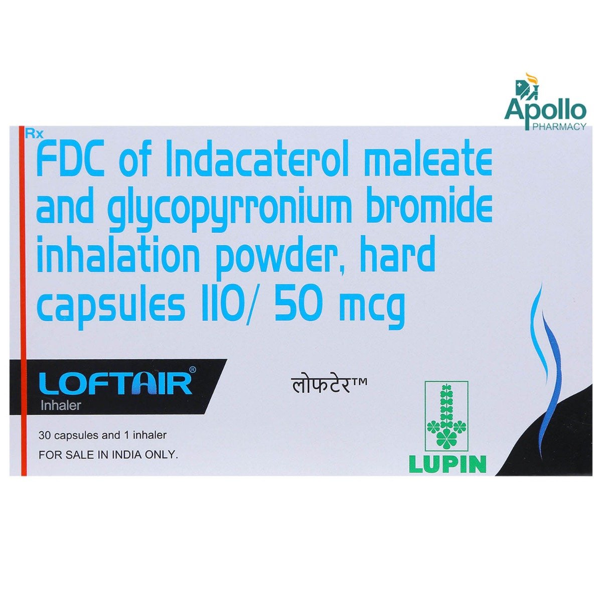 Loftair 110/50 mcg Inhaler with 30 Capsules 1's, Pack of 1 KIT Loftair 110/50 mcg Inhaler with 30 Capsules 1's, Pack of 1 KIT