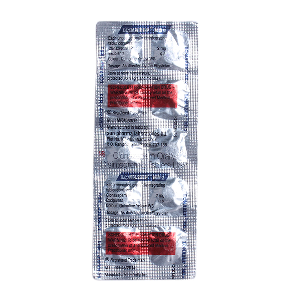 Lonazep MD 2 Tablet 10's, Pack of 10 TABLETS Lonazep MD 2 Tablet 10's, Pack of 10 TABLETS