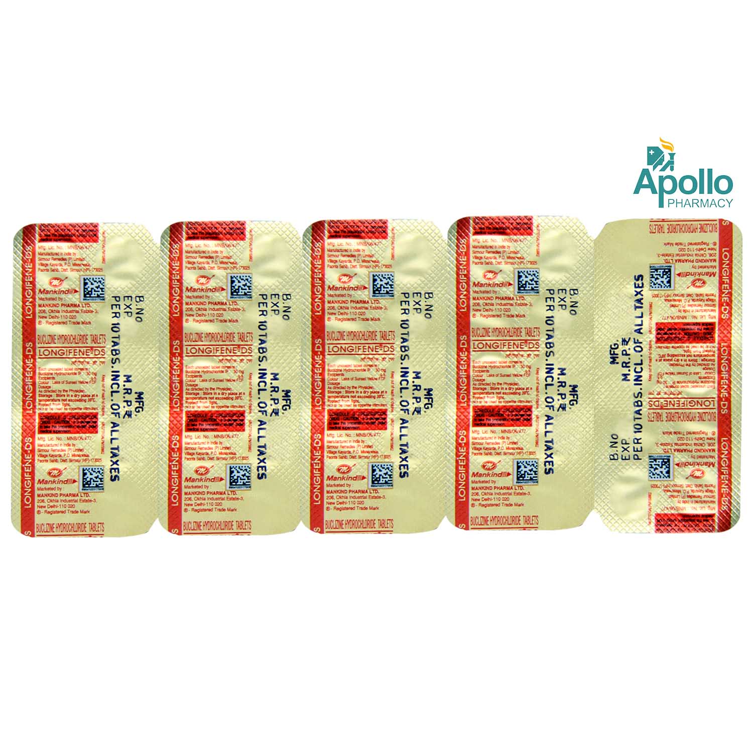 Longifene-DS Tablet 10's, Pack of 10 TABLETS Longifene-DS Tablet 10's, Pack of 10 TABLETS