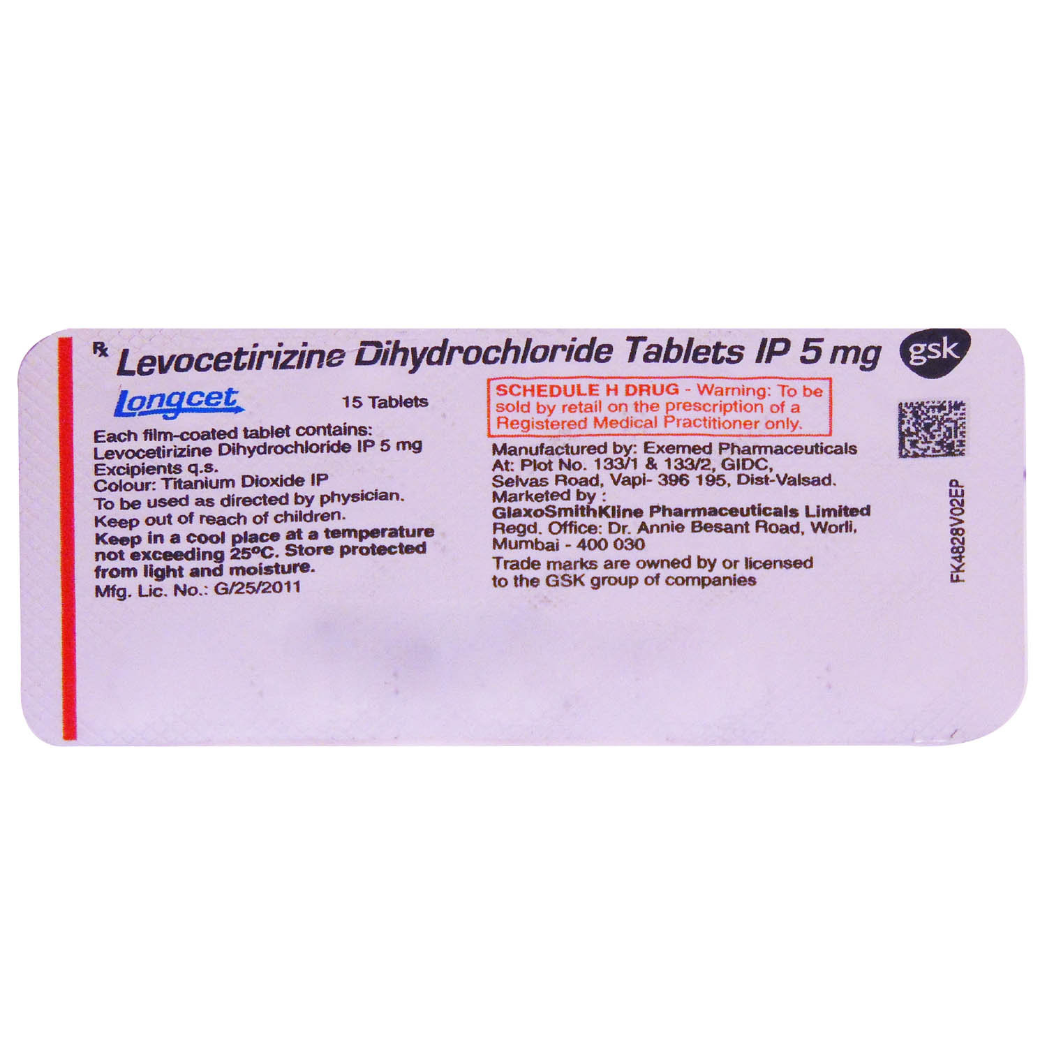 Longcet 5mg Tablet 15's, Pack of 15 TABLETS Longcet 5mg Tablet 15's, Pack of 15 TABLETS