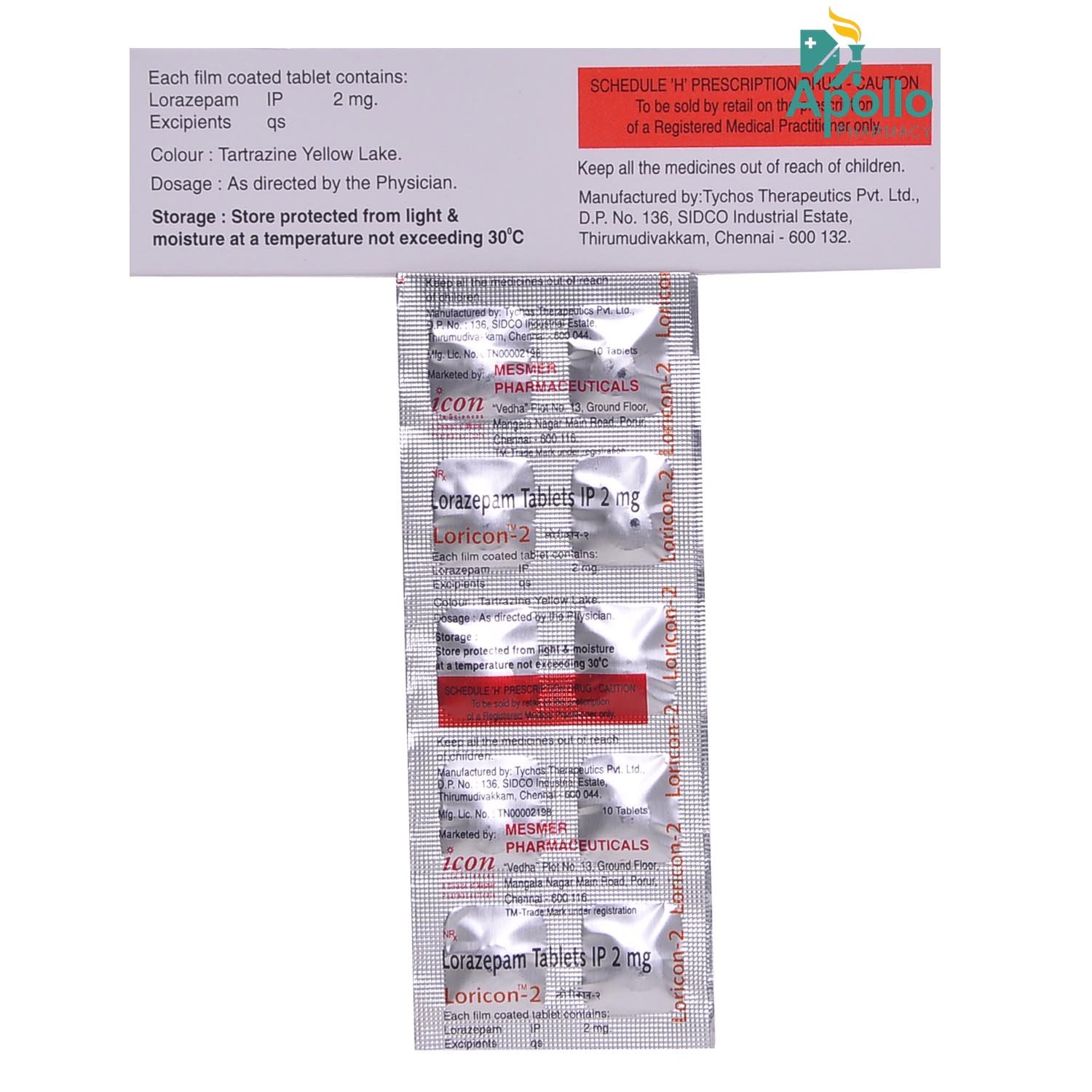 Loricon-2 Tablet 10's, Pack of 10 TABLETS Loricon-2 Tablet 10's, Pack of 10 TABLETS