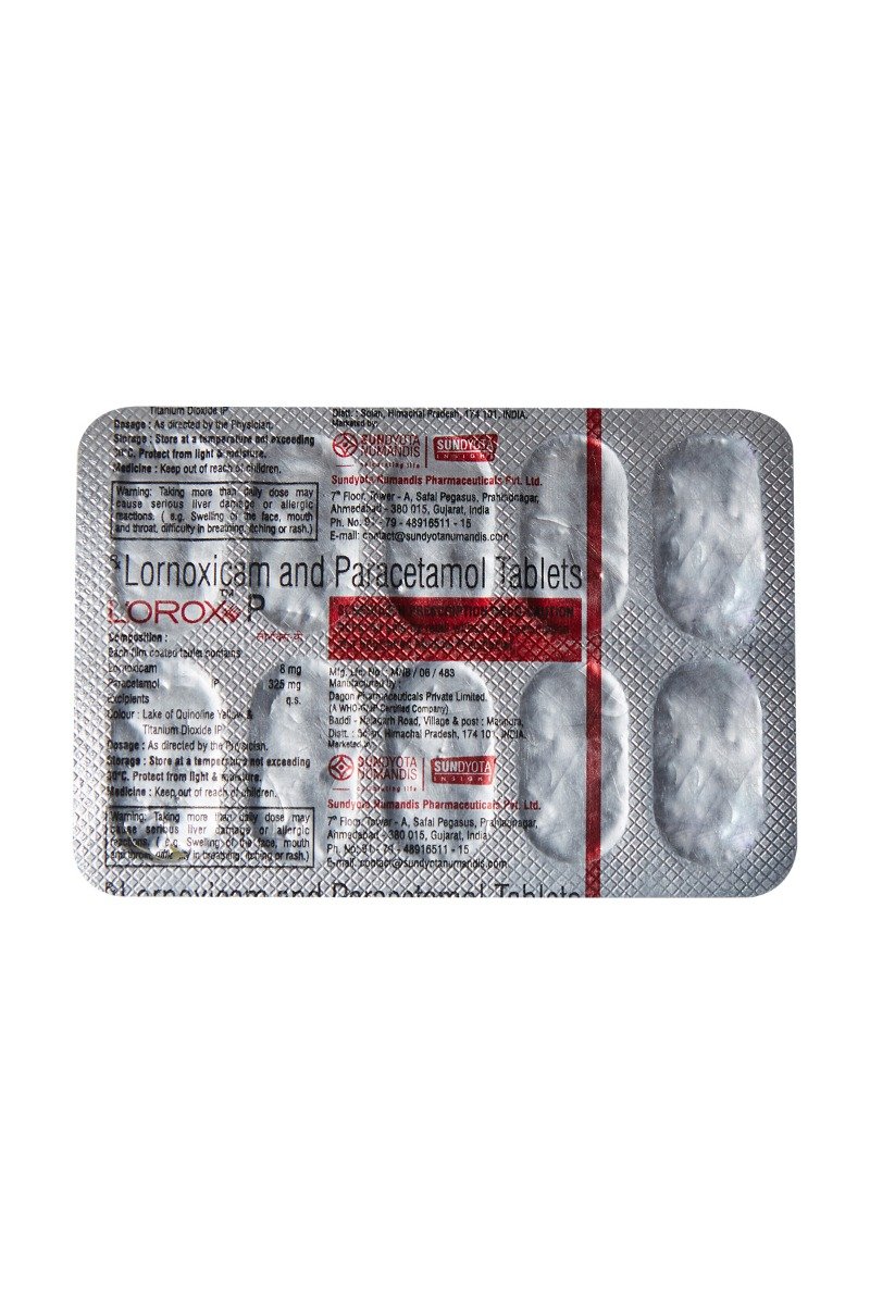 Lorox P Tablet 10's, Pack of 10 TABLETS Lorox P Tablet 10's, Pack of 10 TABLETS