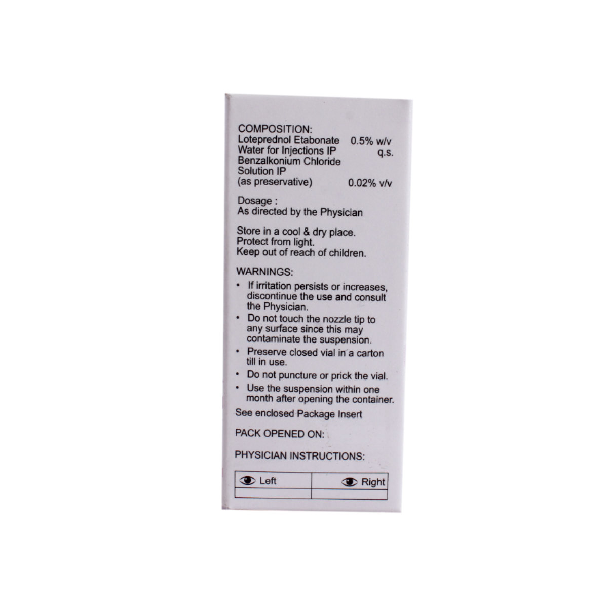 Lotesurge 0.5% Eye Drop 5 ml, Pack of 1 EYE DROPS Lotesurge 0.5% Eye Drop 5 ml, Pack of 1 EYE DROPS