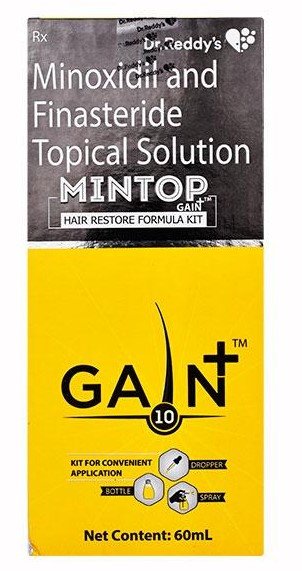 Mintop Gain+ 10 Topical Solution 60 ml, Pack of 1 SOLUTION Mintop Gain+ 10 Topical Solution 60 ml, Pack of 1 SOLUTION