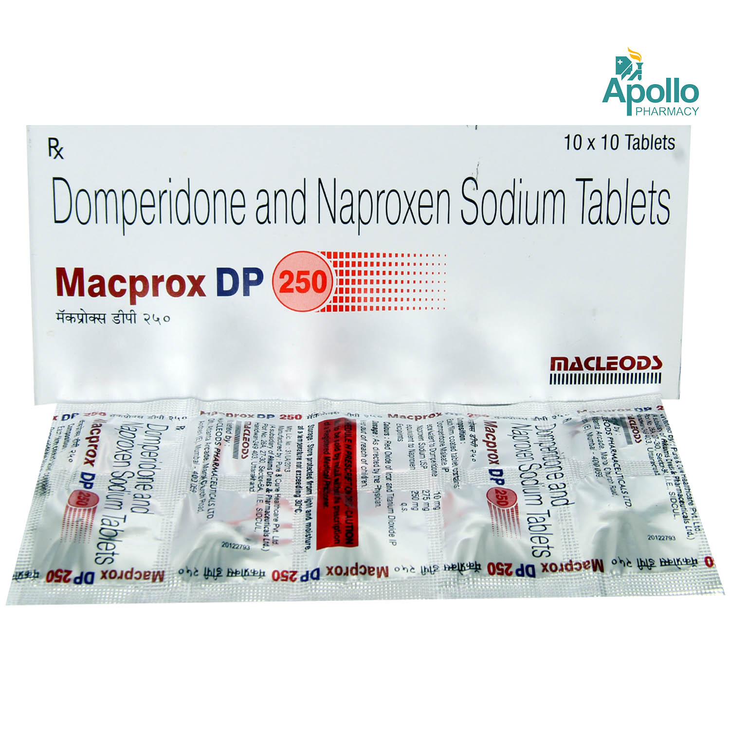 Macprox DP 250 Tablet 10's, Pack of 10 TABLETS Macprox DP 250 Tablet 10's, Pack of 10 TABLETS