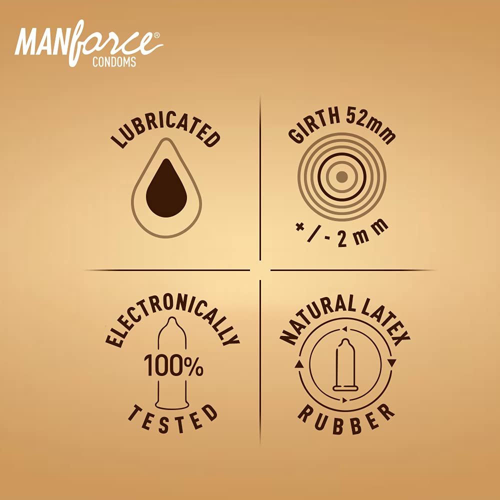 Manforce Hotdots Belgian Chocolate Flavour Condoms, 10 Count, Pack of 1 Manforce Hotdots Belgian Chocolate Flavour Condoms, 10 Count, Pack of 1