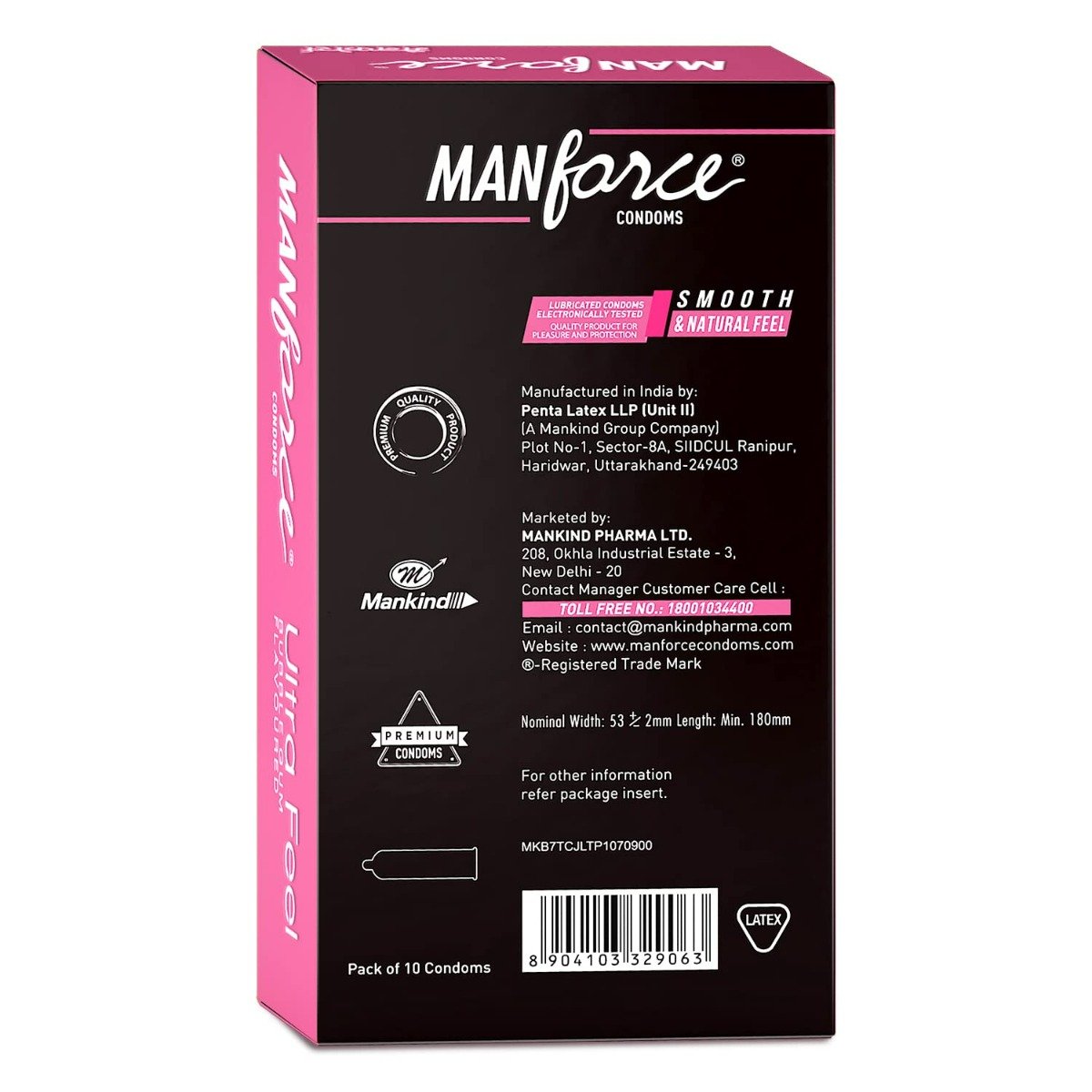 Manforce Ultra Feel Bubble Gum Condoms, 10 Count, Pack of 1 Manforce Ultra Feel Bubble Gum Condoms, 10 Count, Pack of 1