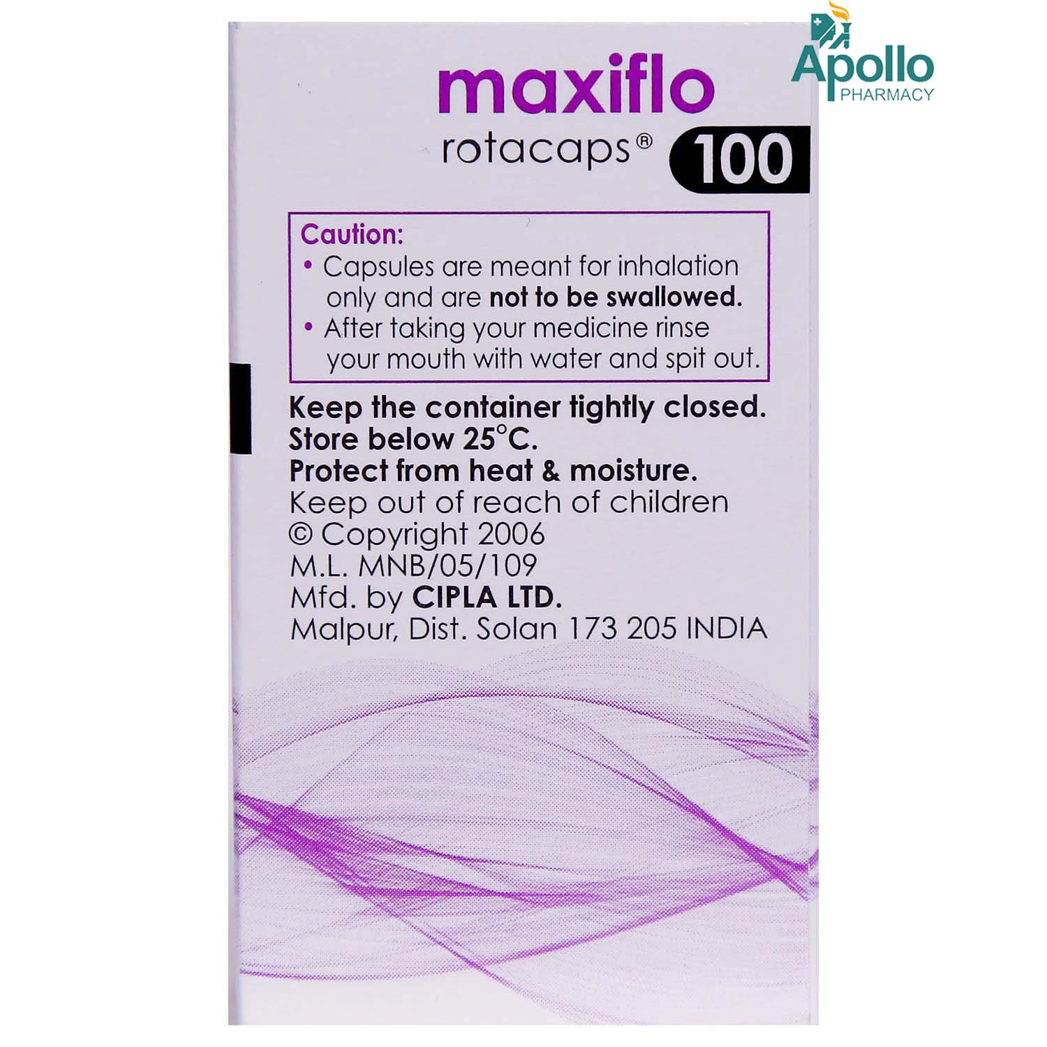 Maxiflo 100 Rotacaps, Pack of 1 ROTACAP Maxiflo 100 Rotacaps, Pack of 1 ROTACAP