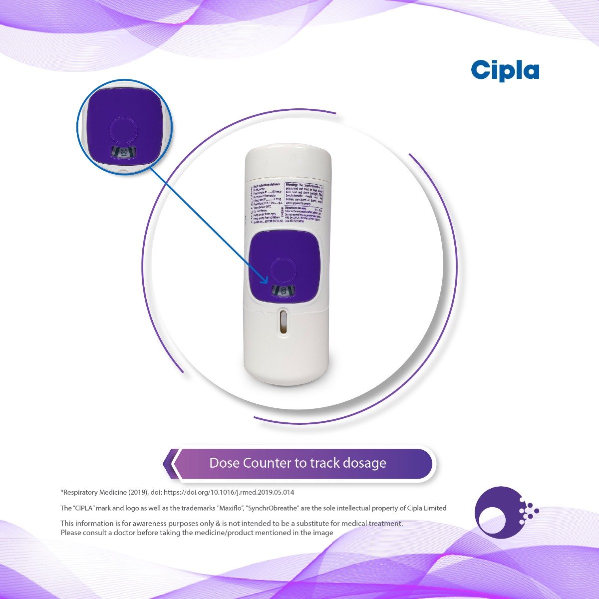 Maxiflo 250 Synchrobreathe Inhaler 120 mdi, Pack of 1 INHALER Maxiflo 250 Synchrobreathe Inhaler 120 mdi, Pack of 1 INHALER