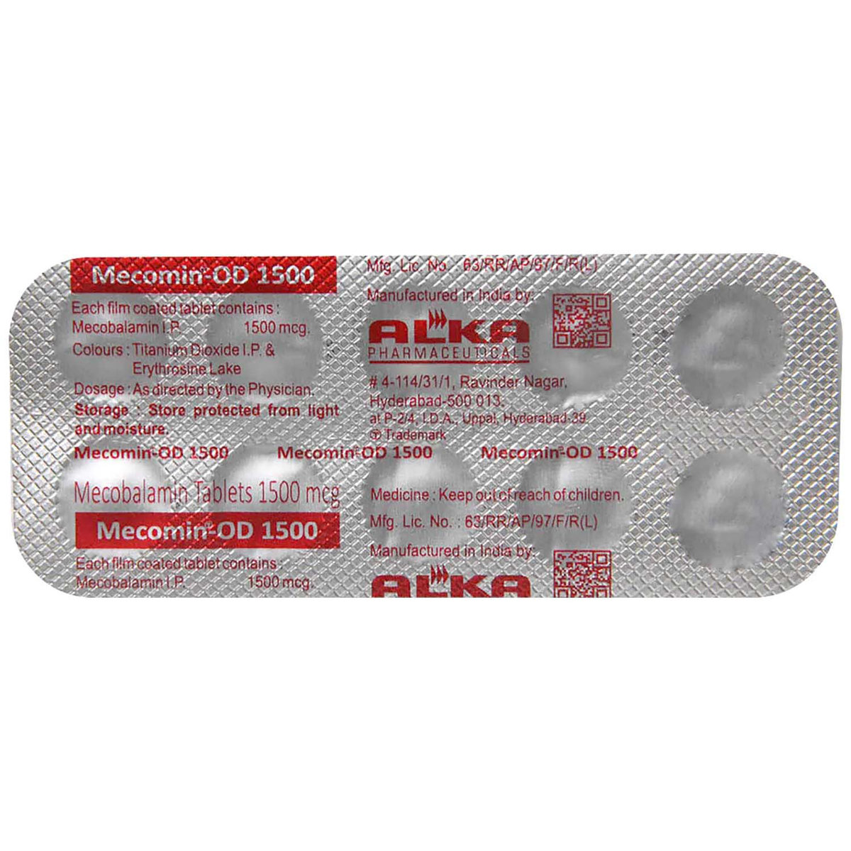 Mecomin-OD 1500 Tablet 10's, Pack of 10 TABLETS Mecomin-OD 1500 Tablet 10's, Pack of 10 TABLETS