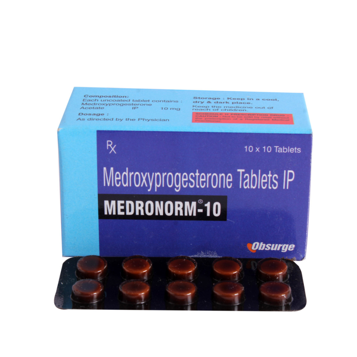 Medronorm 10 Tablet 10's, Pack of 10 TABLETS Medronorm 10 Tablet 10's, Pack of 10 TABLETS