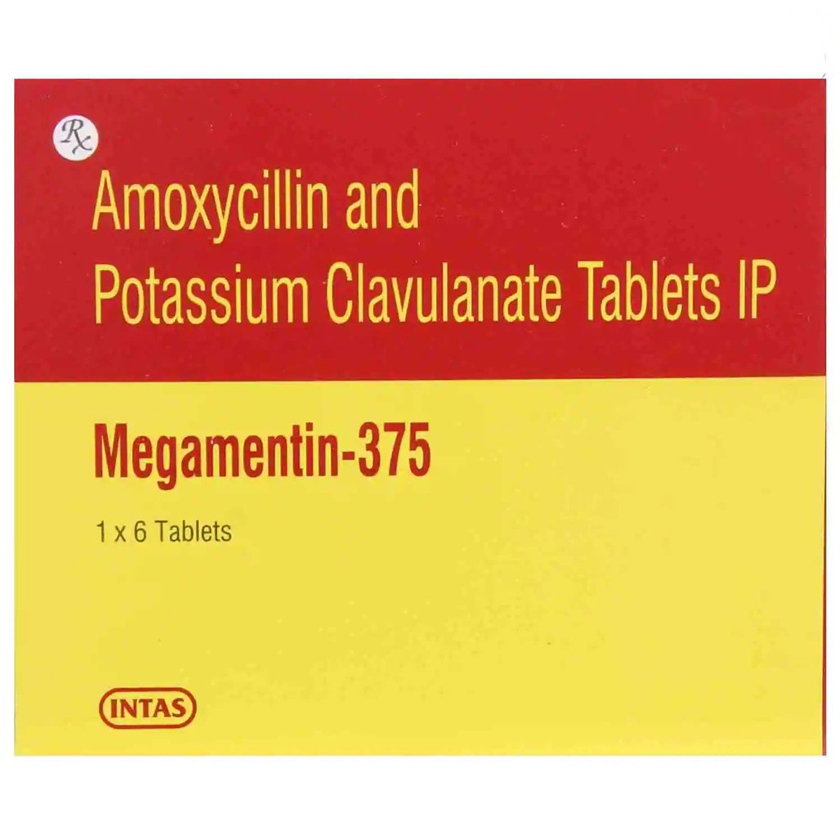 Megamentin 375 mg Tablet 6's, Pack of 6 TabletS Megamentin 375 mg Tablet 6's, Pack of 6 TabletS