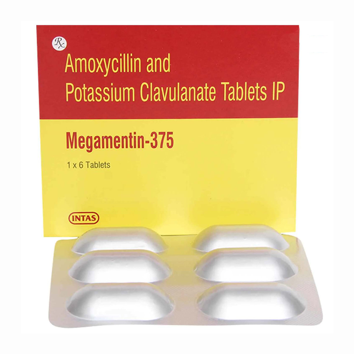 Megamentin 375 mg Tablet 6's, Pack of 6 TabletS Megamentin 375 mg Tablet 6's, Pack of 6 TabletS