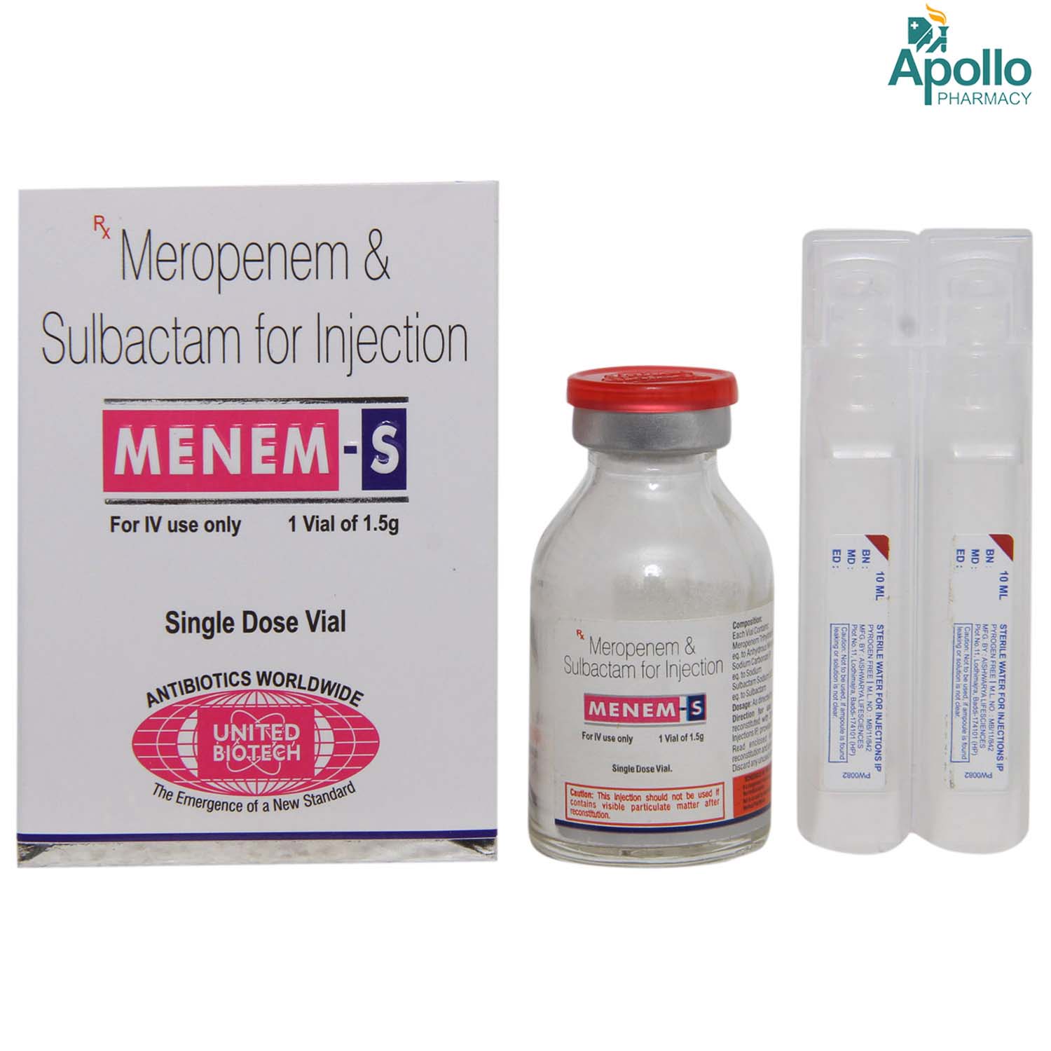 MENEMS INJECTION 1.5GM, Pack of 1 INJECTION MENEMS INJECTION 1.5GM, Pack of 1 INJECTION