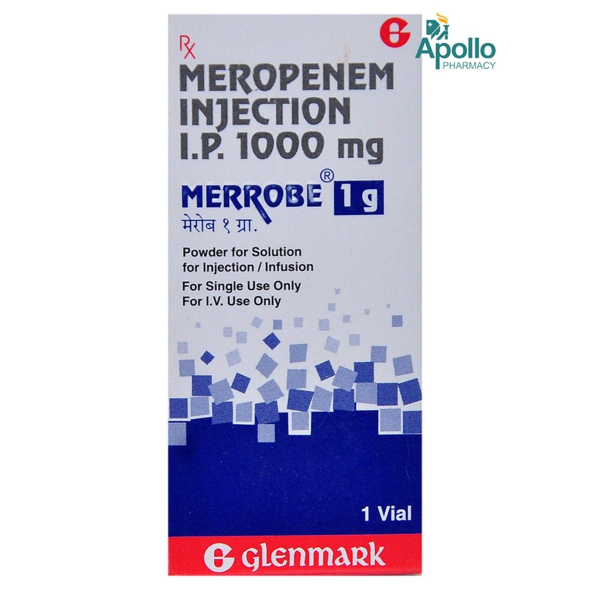 Merrobe 1 gm Injection 1's, Pack of 1 Injection Merrobe 1 gm Injection 1's, Pack of 1 Injection