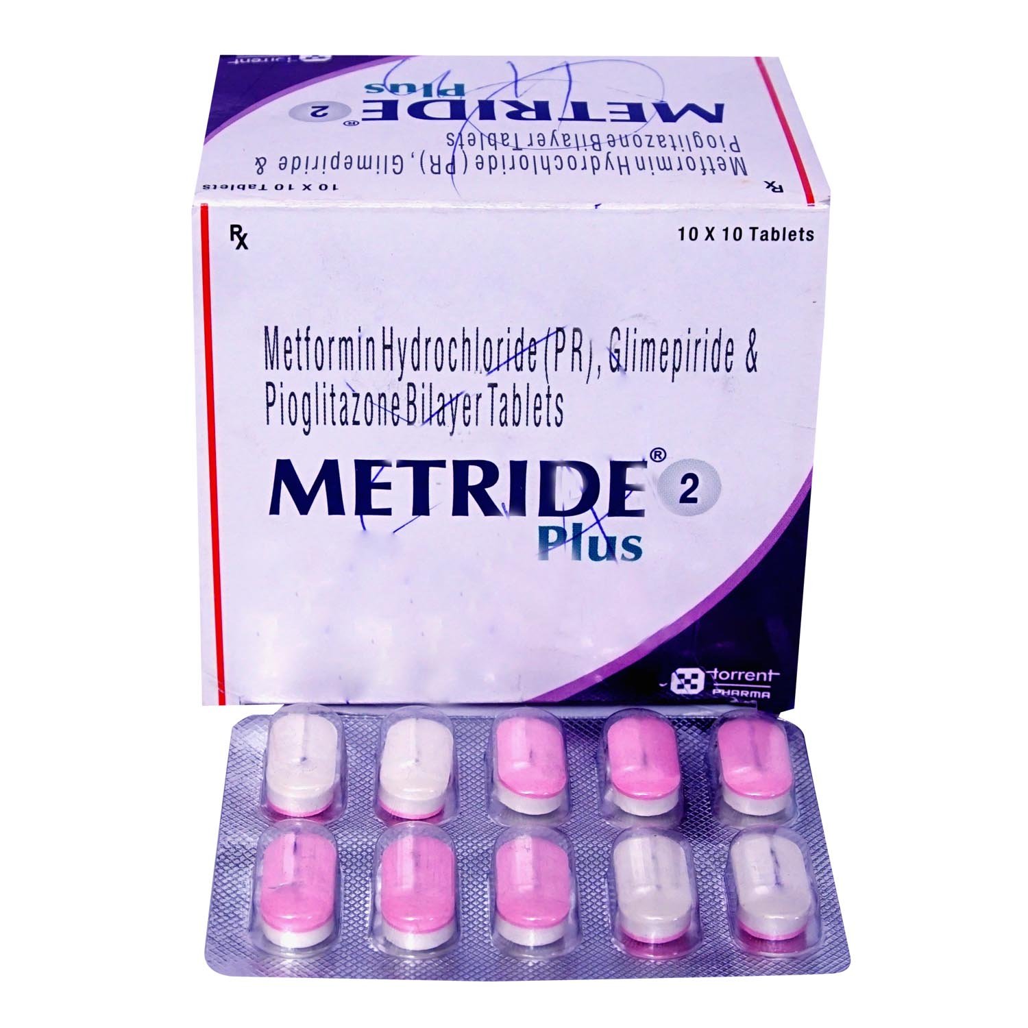 Metride Plus 2 Tablet 10's, Pack of 10 TabletS Metride Plus 2 Tablet 10's, Pack of 10 TabletS