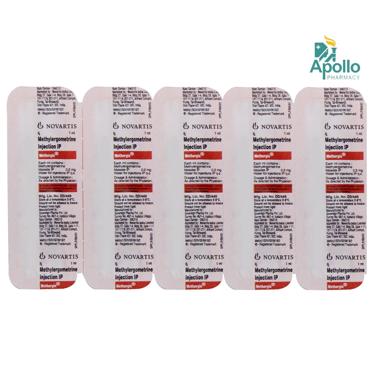 Methergin Injection 1's, Pack of 1 Injection Methergin Injection 1's, Pack of 1 Injection