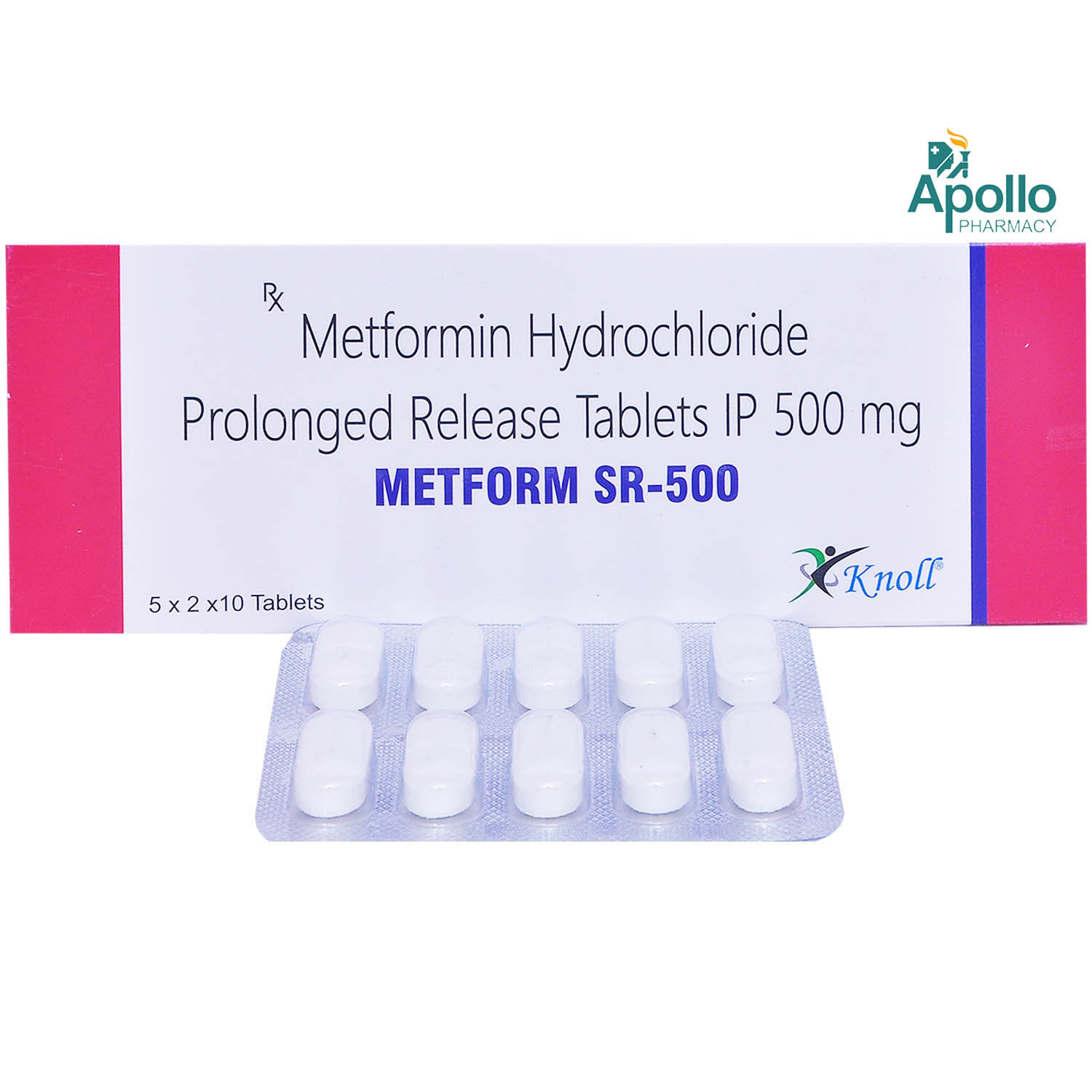 METFORM SR 500MG TABLET, Pack of 10 TABLETS METFORM SR 500MG TABLET, Pack of 10 TABLETS