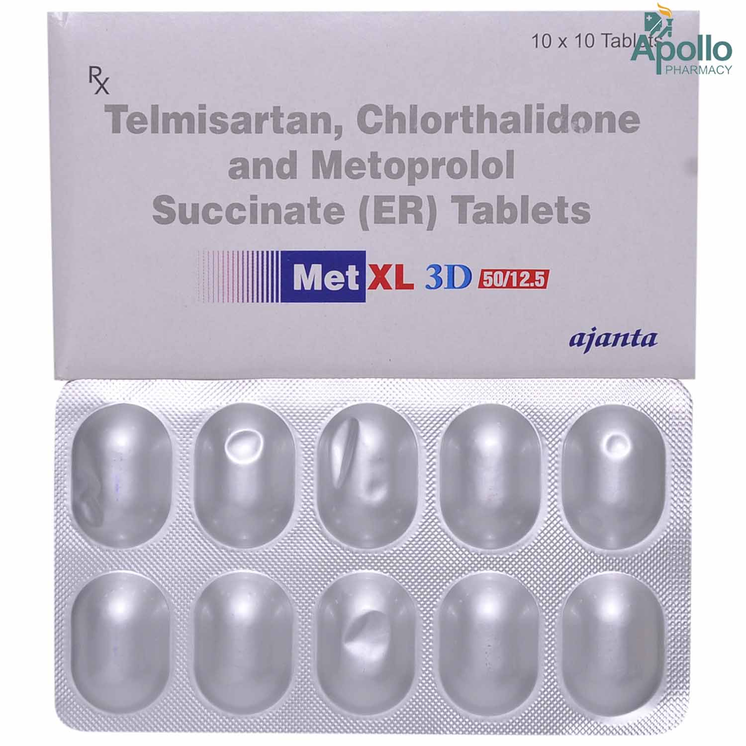 Met XL 3D 50 Tablet 10's, Pack of 10 TABLETS Met XL 3D 50 Tablet 10's, Pack of 10 TABLETS