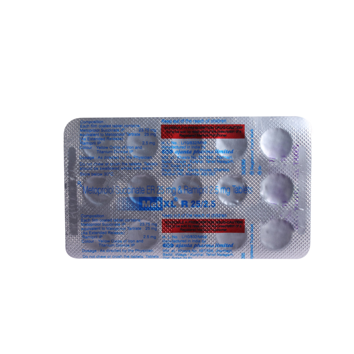 Met XL R 25/2.5 Tablet 15's, Pack of 15 TabletS Met XL R 25/2.5 Tablet 15's, Pack of 15 TabletS