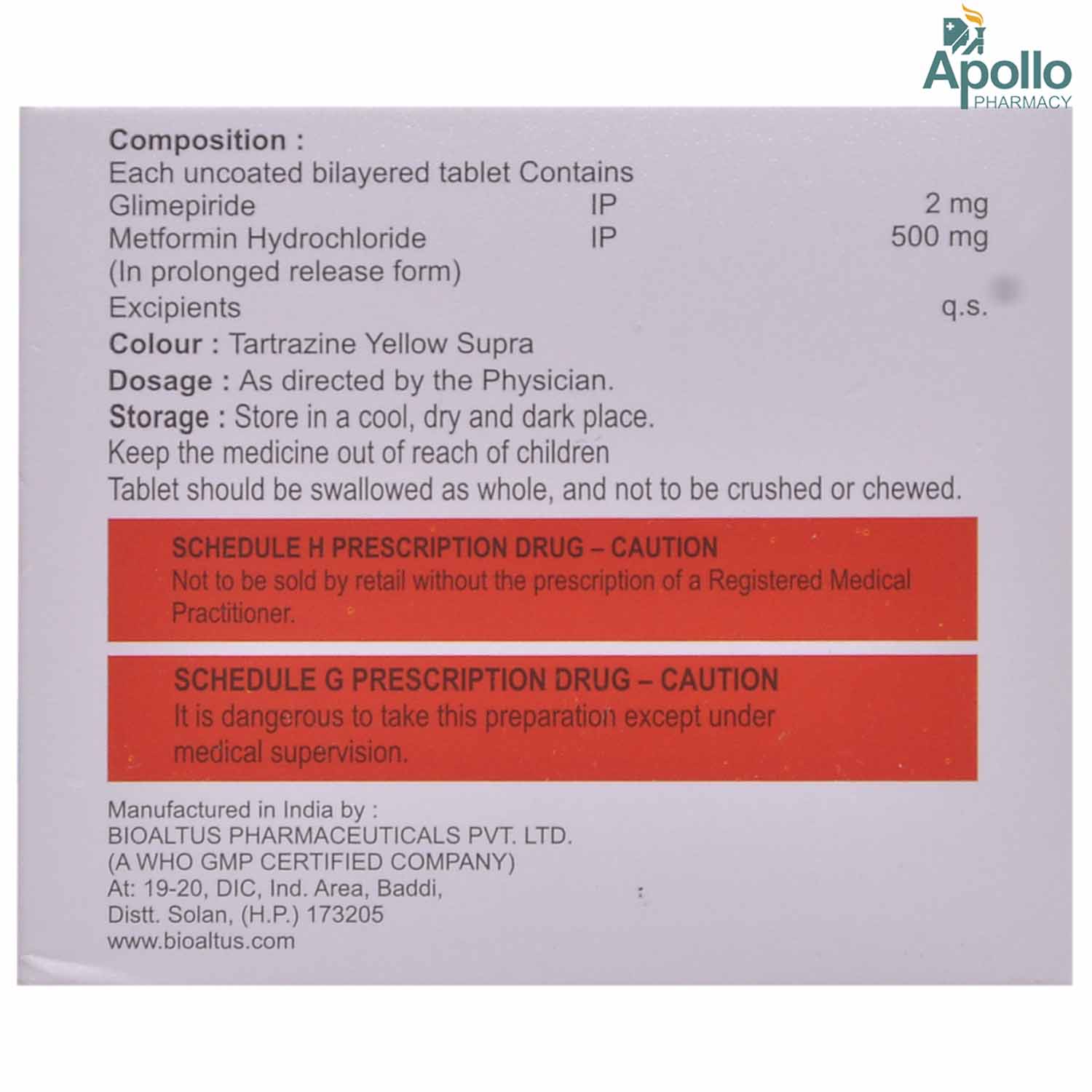 Metfortex G2 Tablet 10's, Pack of 10 TabletS Metfortex G2 Tablet 10's, Pack of 10 TabletS