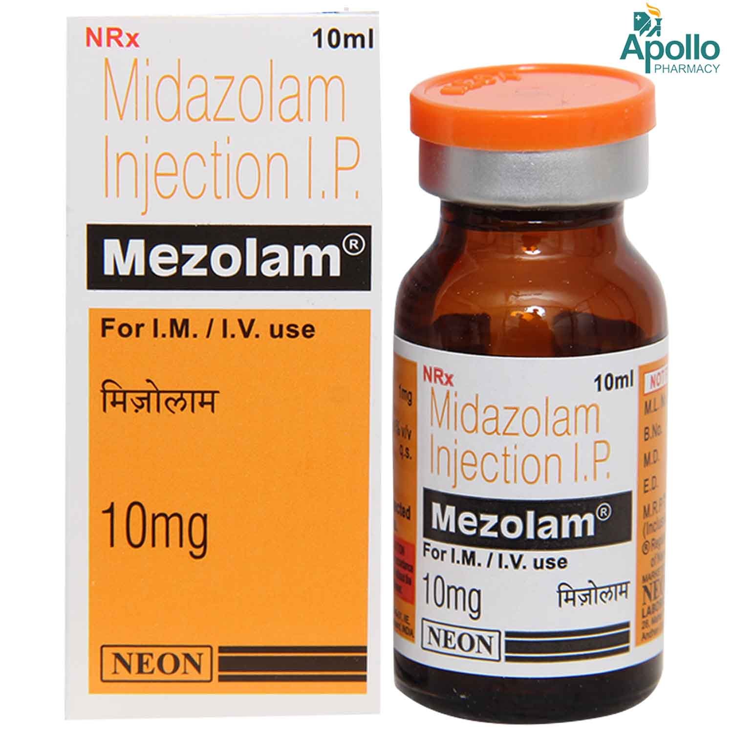 Mezolam Injection 10 ml, Pack of 1 Injection Mezolam Injection 10 ml, Pack of 1 Injection